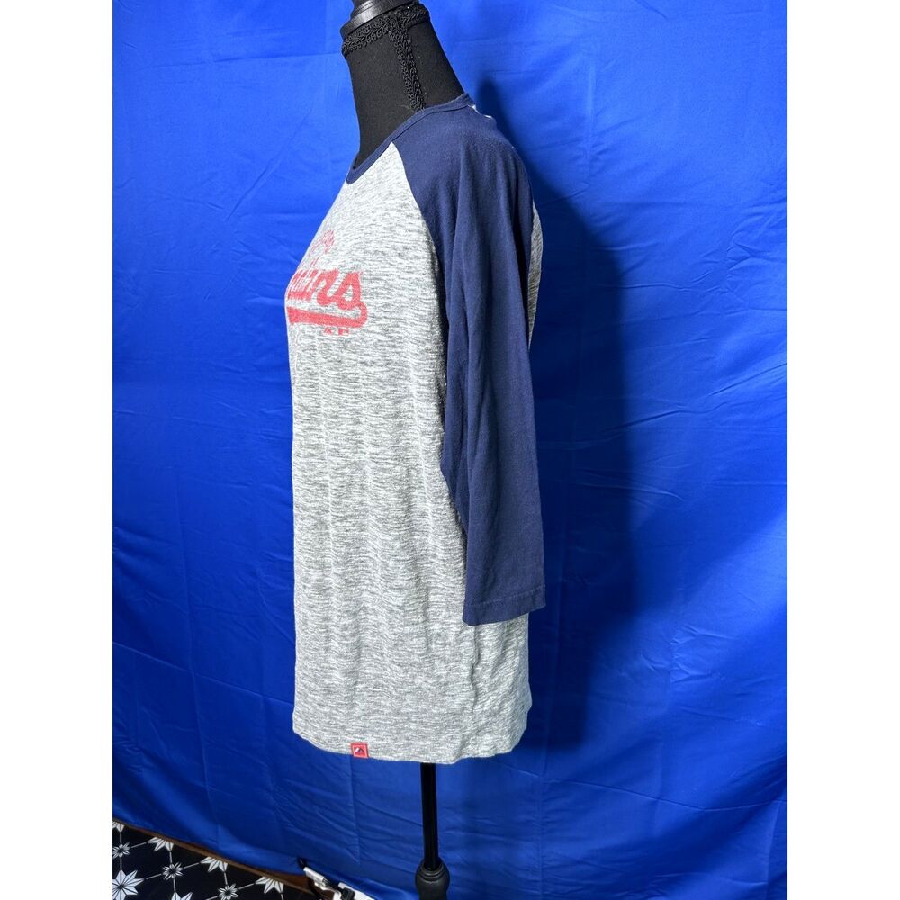 Vintage Womens Cleveland Indians MLB Raglan Baseball Tee Sz L Sporty Chief Wahoo - Picture 3 of 9